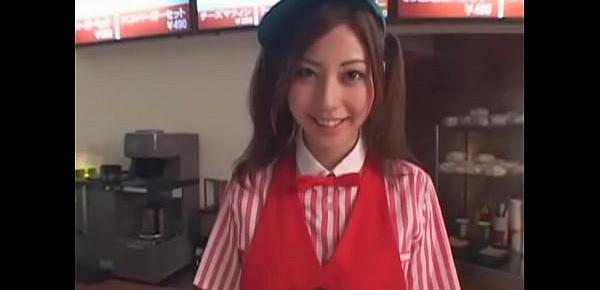  Beautiful asian schoolgirl sucks rigid